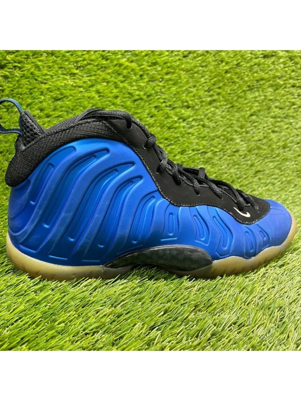 Nike Little Posite One GS Boys Size 6.5Y Blue Black Basketball Shoes Sneakers